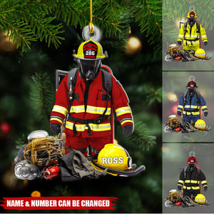 Personalized Gifts For Firefighter Christmas Ornament