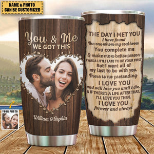 Custom Photo The Day I Met You - Anniversary Gift For Couples - Personalized Tumbler