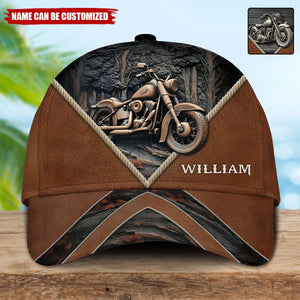 Motor Cycles Personalized Name Classic Cap, Gift For Biker