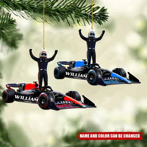 Personalized Race Car Christmas Ornament, Gift For Race Car Lovers