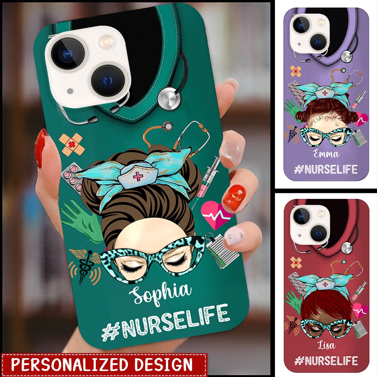 Nurse Uniform Pattern Nurse Life Personalized Phone Case