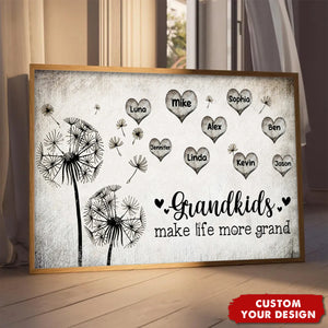 Personalized Dandelion Grandkids Poster