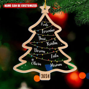 Wish You A Wonderful Christmas - Personalized Acrylic Ornament, Gift For Family Members