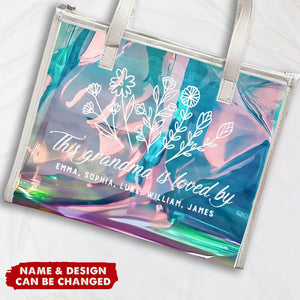 This Grandma, Mom Is Loved By - Personalized Holographic Tote