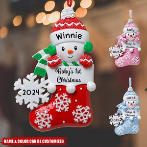 Baby's First Christmas Personalized Poly Resin Christmas Ornament