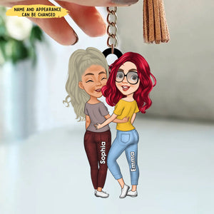 Gift For Mom Daughter Personalized Keychain