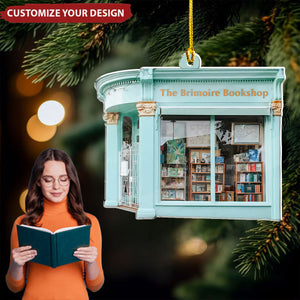 Personalized Bookstore Christmas Ornament - Gift For Book Lovers