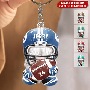 Funny Dwarf American Football Personalized Acrylic Keychain, Gift For American Football Lover