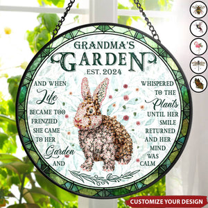 And Find My Soul Garden Floral Art - Personalized Stained Glass Window Hanging Suncatcher