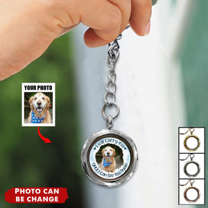 Custom Photo I Will Carry You Pet Memorial - Personalized Keepsake Keychain