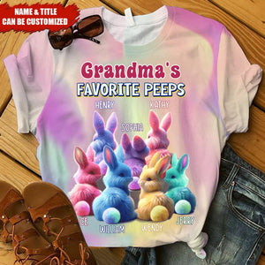 Grandma's Favorite Personalized T-shirt, Easter Day Gift