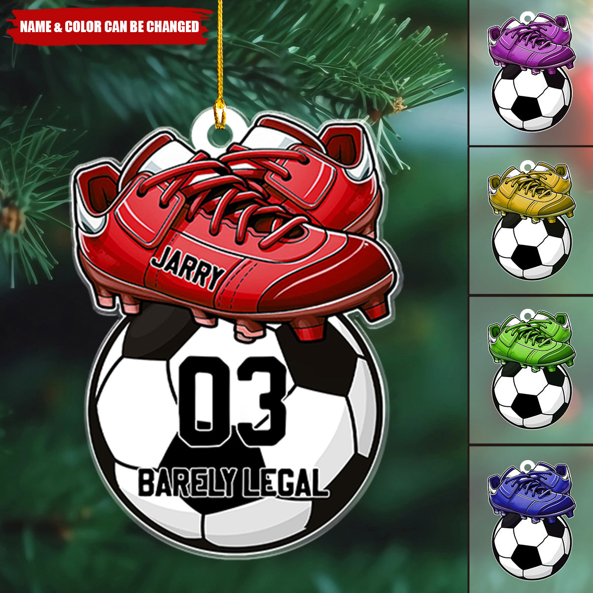 Shoes On Soccer Personalized Ornament, Gift For Soccer Lovers