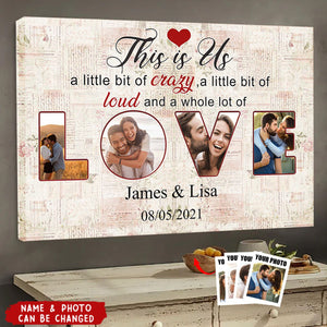 Our Love Photo Collage - Personalized Canvas