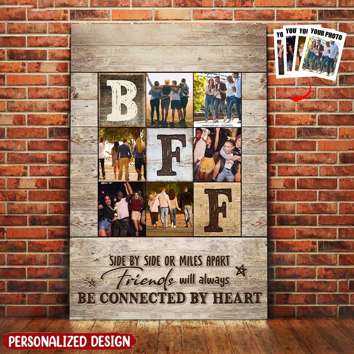 Best Friend Personalized Photo Canvas, Unique Best Friend Gifts