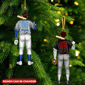 Personalized Gift For Baseball Batter Christmas Ornament