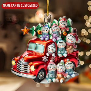 Nana's Cute Little Snowmen - Personalized Grandma Ornament