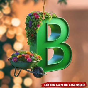 Custom Alphabet Letter Gifts For Garden Lovers Christmas Ornament