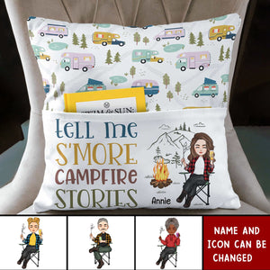 Tell Me S'more Campfire Stories - Personalized Pocket Pillow