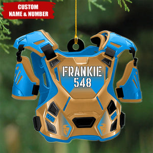 Motocross Youth Guardian Chest Protector Personalized Ornament - Gift For Motocross Rider