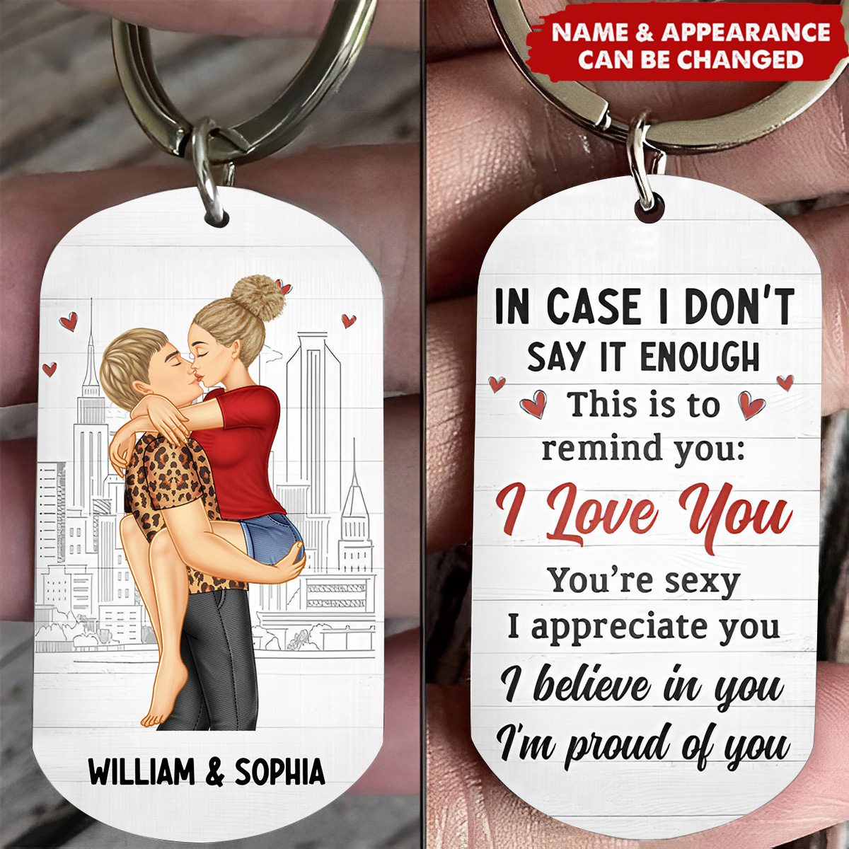 In Case I Don't Say It Enough Couple - Personalized Stainless Steel Keychain