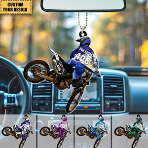 Fierce Motocross Racer Personalized Ornament, Gift For Motocross Lovers