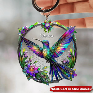 Beatiful Hummingbird - Personalized Acrylic Keychain