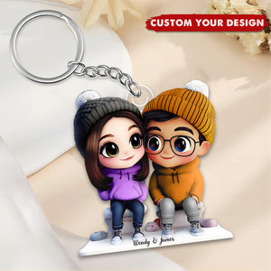 It's You & Me - Personalized Couple Keychain