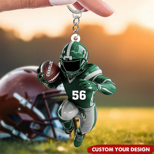 American Football Personalized Keychain, Gift For American Football Lovers