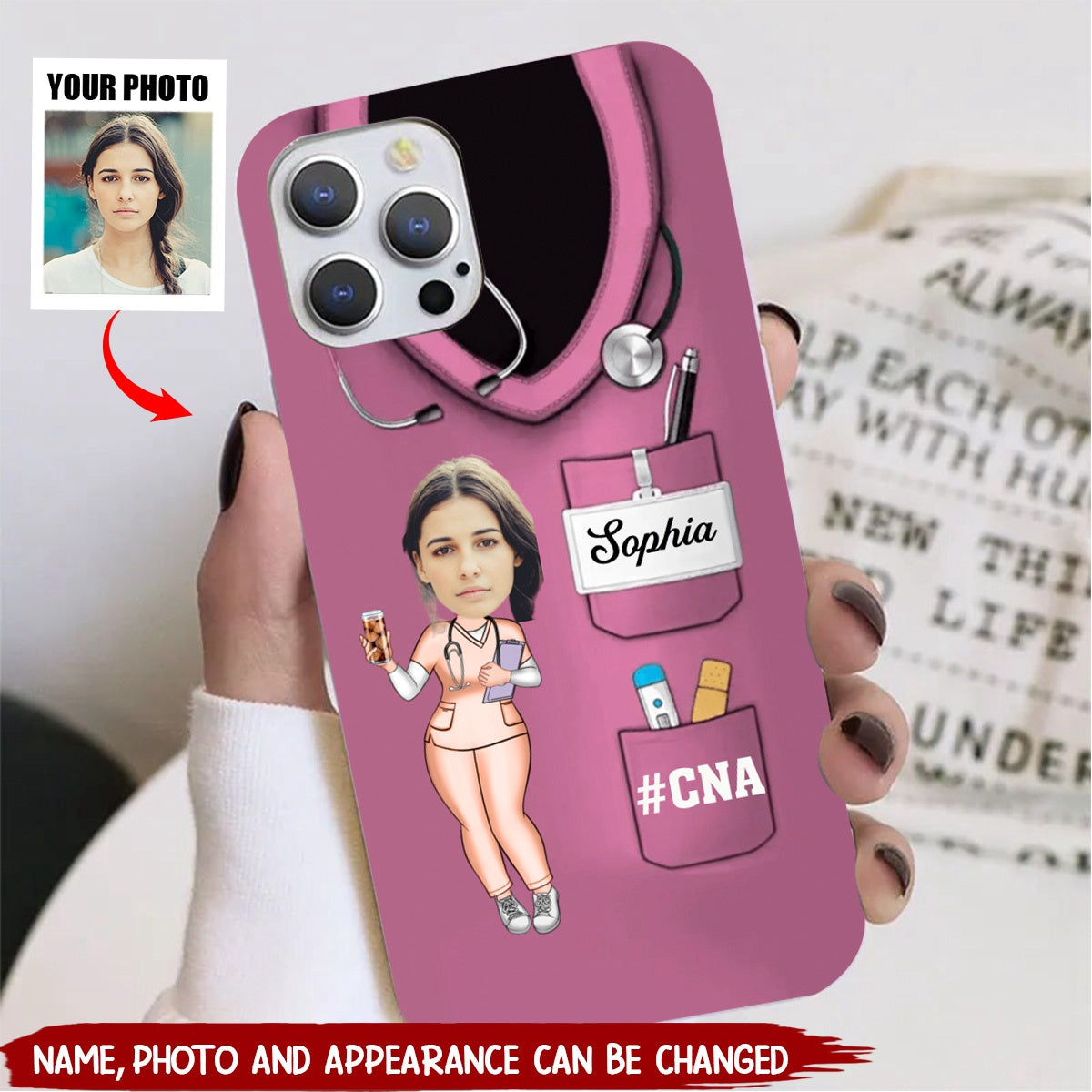 Custom Photo Nurse Life Pretty Doll Nurse Phone Case