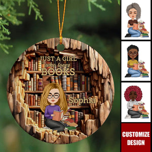 Books Are The Mirrors Of The Soul - Personalized Ceramic Ornament - Christmas Gift For Book Lovers