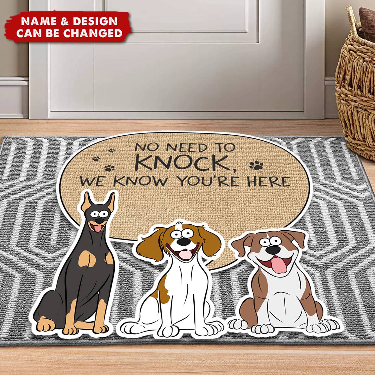 Visitors Must Be Approved By The Dogs - Personalized Doormat