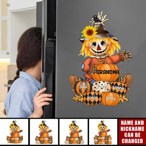 Fall Seasons, Pumpkin Grandma Mom - Personalized Decal