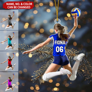 Volleyball Girl Personalized Christmas Ornament, Gift For Volleyball Lovers