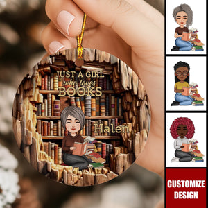 Books Are The Mirrors Of The Soul - Personalized Ceramic Ornament - Christmas Gift For Book Lovers