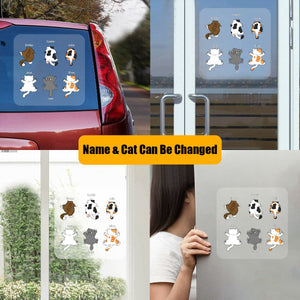 Cute Naughty Cat Decor - Personalized Decal