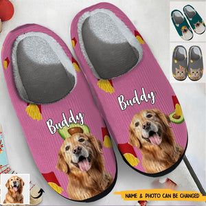 Custom Photo Dog Cat Plush Slippers