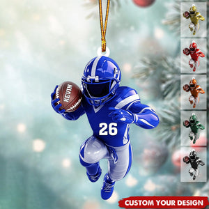 American Football Personalized Christmas Ornament, Gift For American Football Lovers