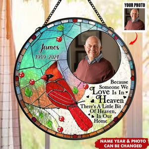 Custom Photo Memorial I'm Always With You Mosaic Printing - Personalized Stained Glass Window Hanging Suncatcher