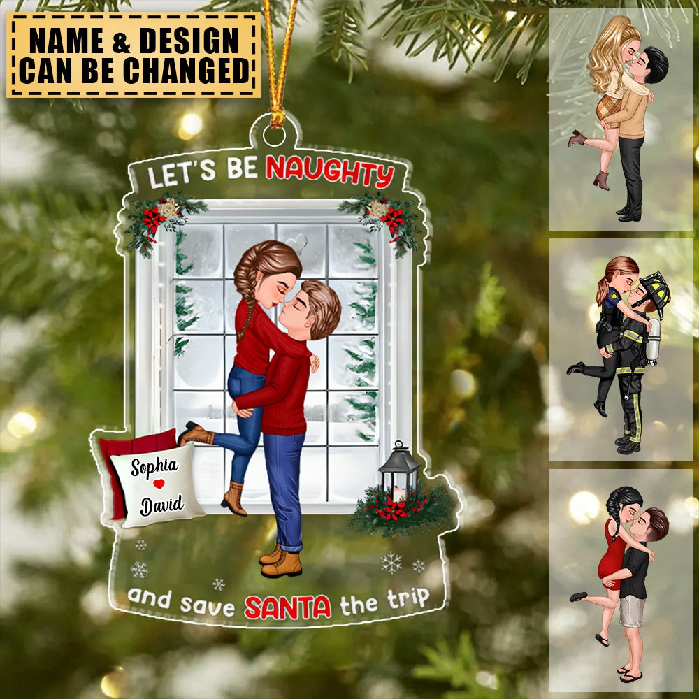 Let's Be Naughty And Save Santa The Trip, Couple Gift, Personalized Ac -  newsvips