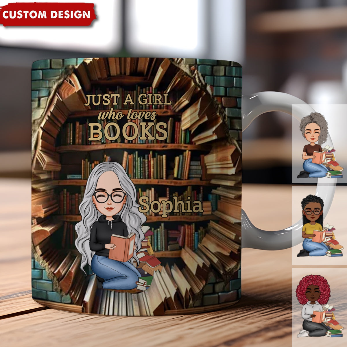 Books Are A Uniquely Portable Magic - Personalized Mug - Christmas Gift For Book Lovers