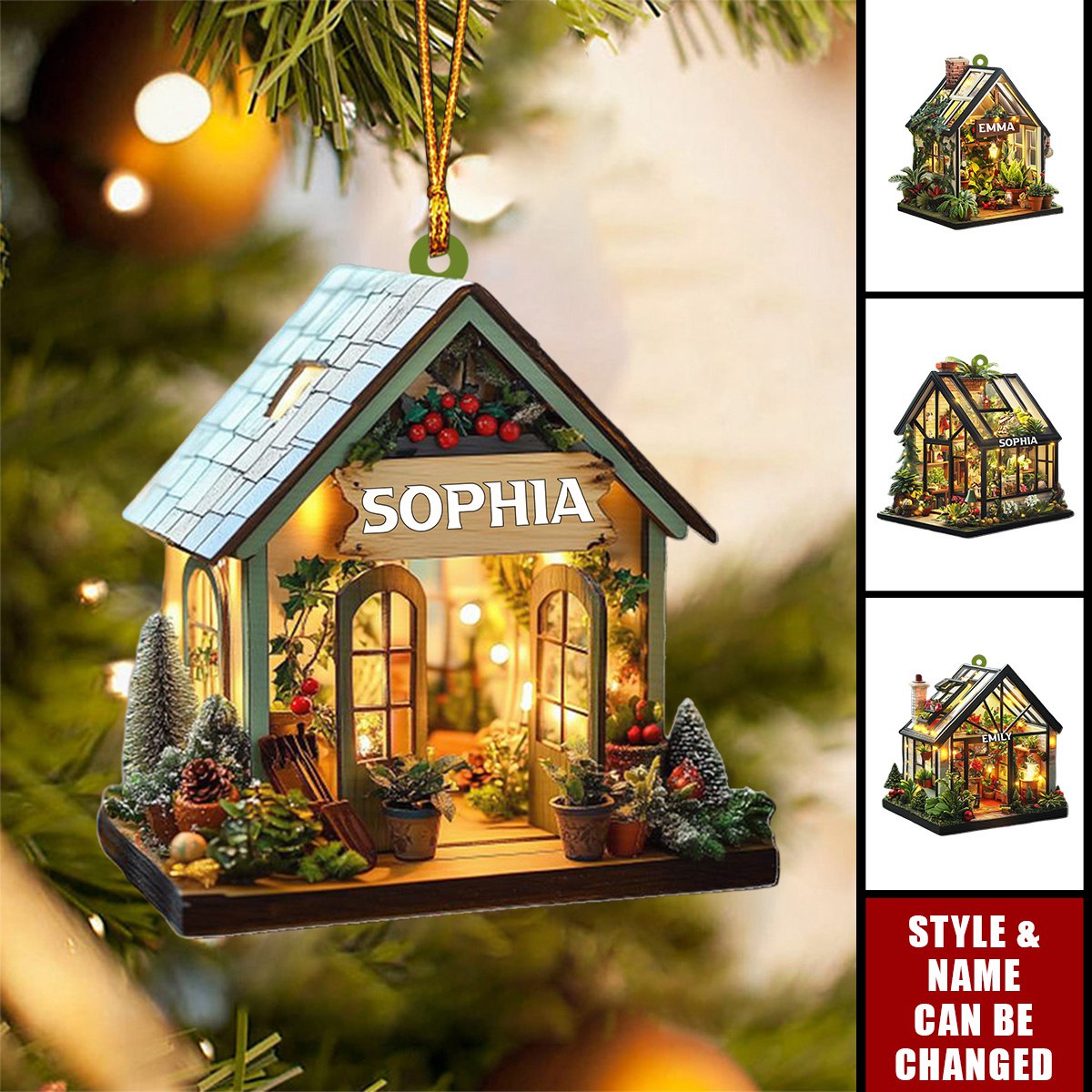 Let Your Garden Sparkle This Holiday Season Personalized Shaped Ornament, Perfect Gift For Garden Lovers