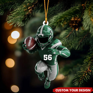 American Football Personalized Christmas Ornament, Gift For American Football Lovers