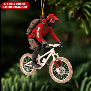 Personalized Racing Bicycle Shaped Ornament