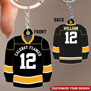 Ice Hockey Jersey - Personalized Acrylic Keychain, Gift For Hockey Lover