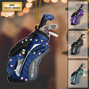 Personalized Golf Bag Ornament- Gift For Golfer