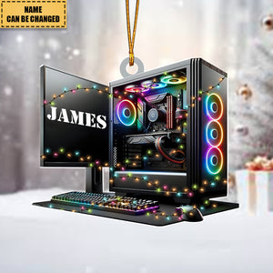 Custom Gaming Computer Christmas Ornament - Loved Gaming Computer Ornament