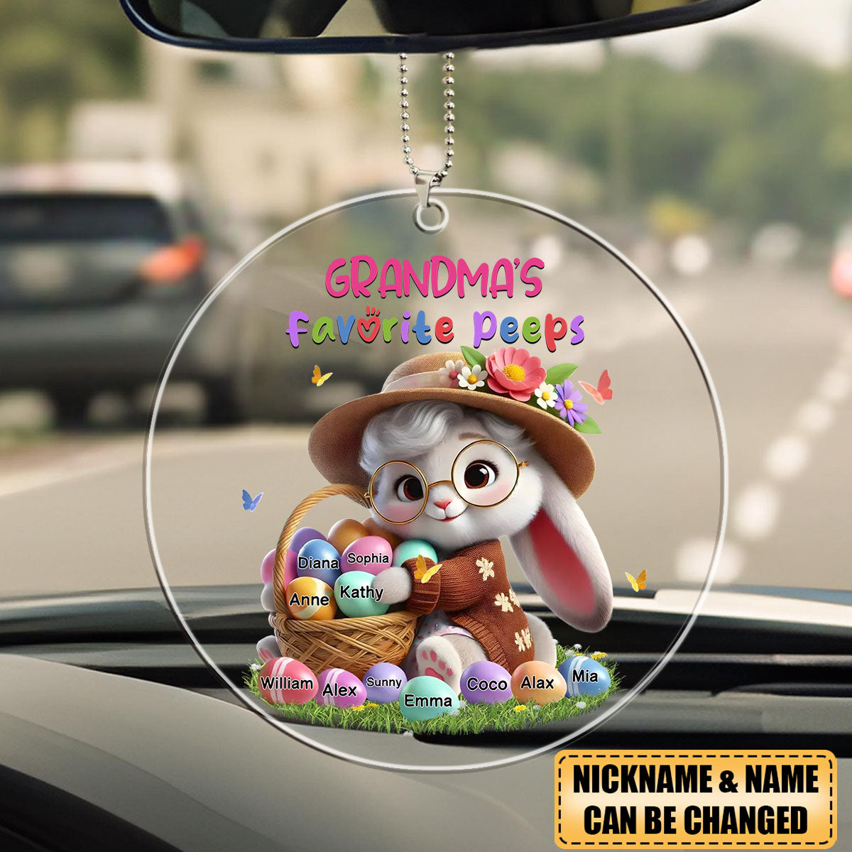 Personalized Gift Grandma's Favorite Acrylic Car Ornament