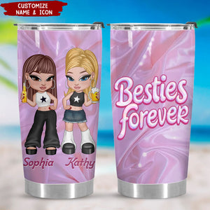 Y2K Besties Personalized Tumbler, Summer Gift For Best Friends