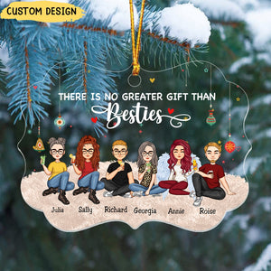 Besties - There Is No Greater Gift Than Besties - Personalized Transparent Ornament