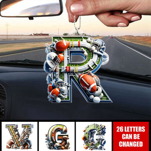 Custom Alphabet Letter Gifts For Sport Lover Car Ornament